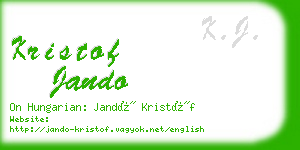 kristof jando business card